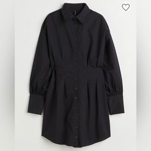 H&M black laced shirt dress